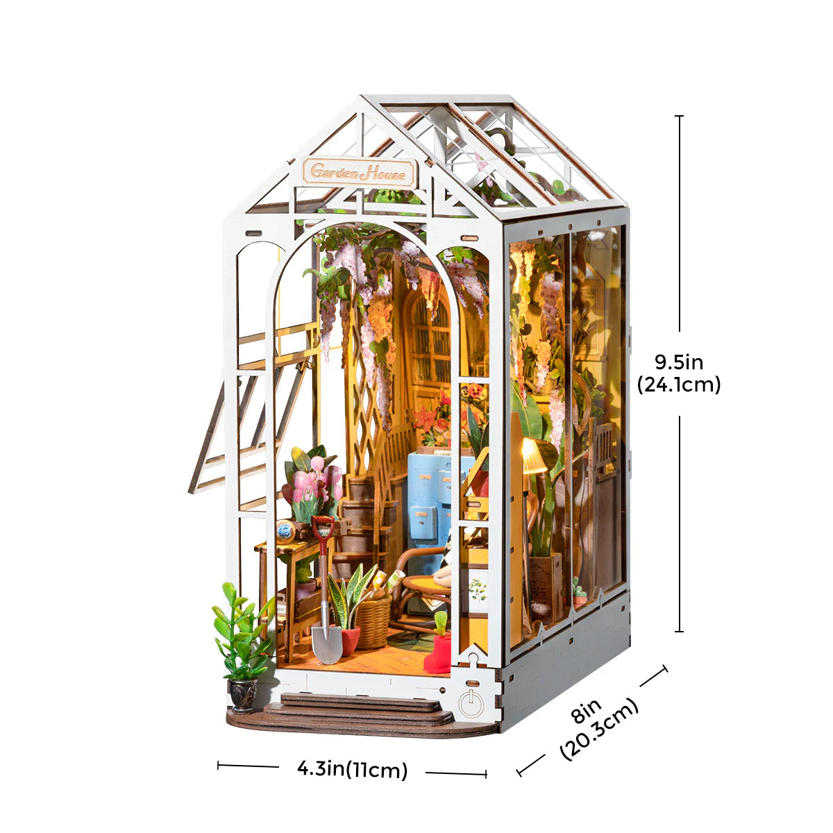 Rolife Holiday Garden House DIY Book Nook Kit
