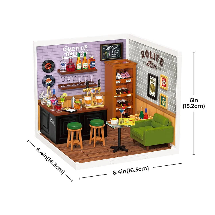Rolife Leisurely Cheers Bar DIY Plastic Miniature House