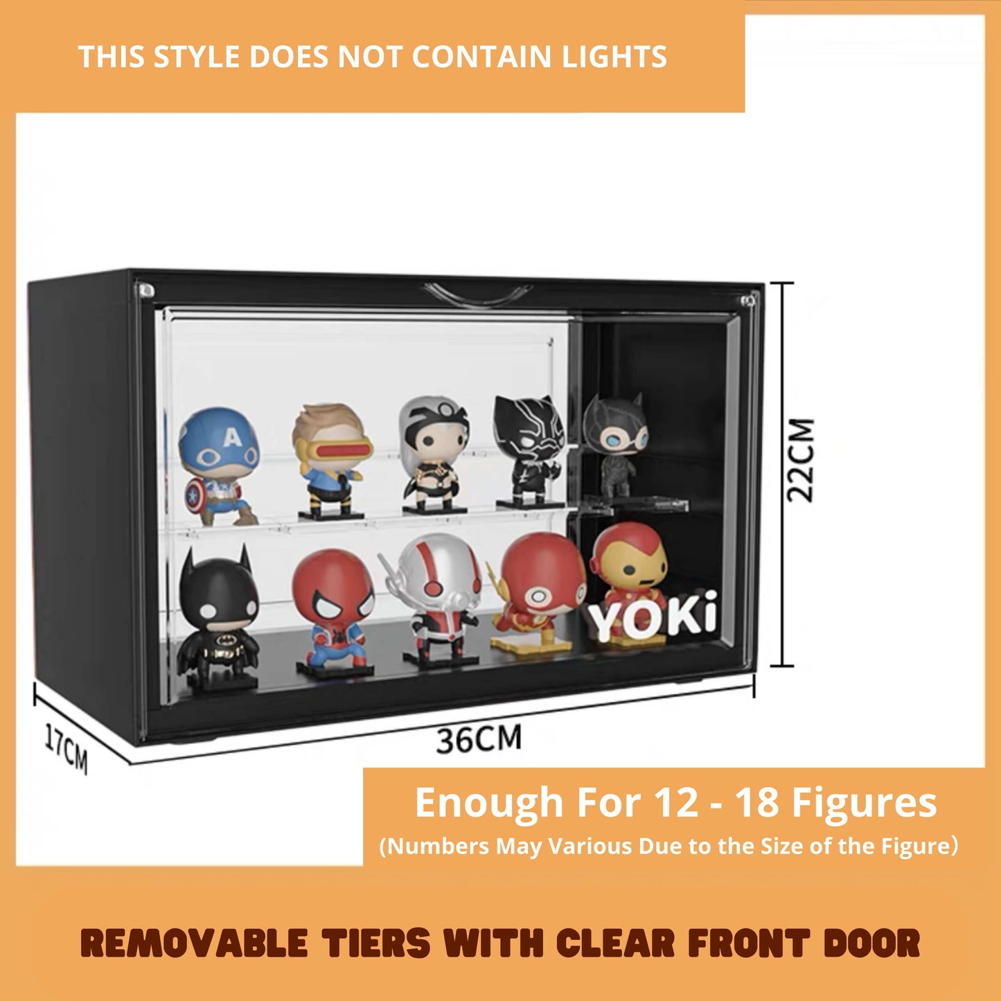 Yoki Display Box: Transparent Back (No Light)
