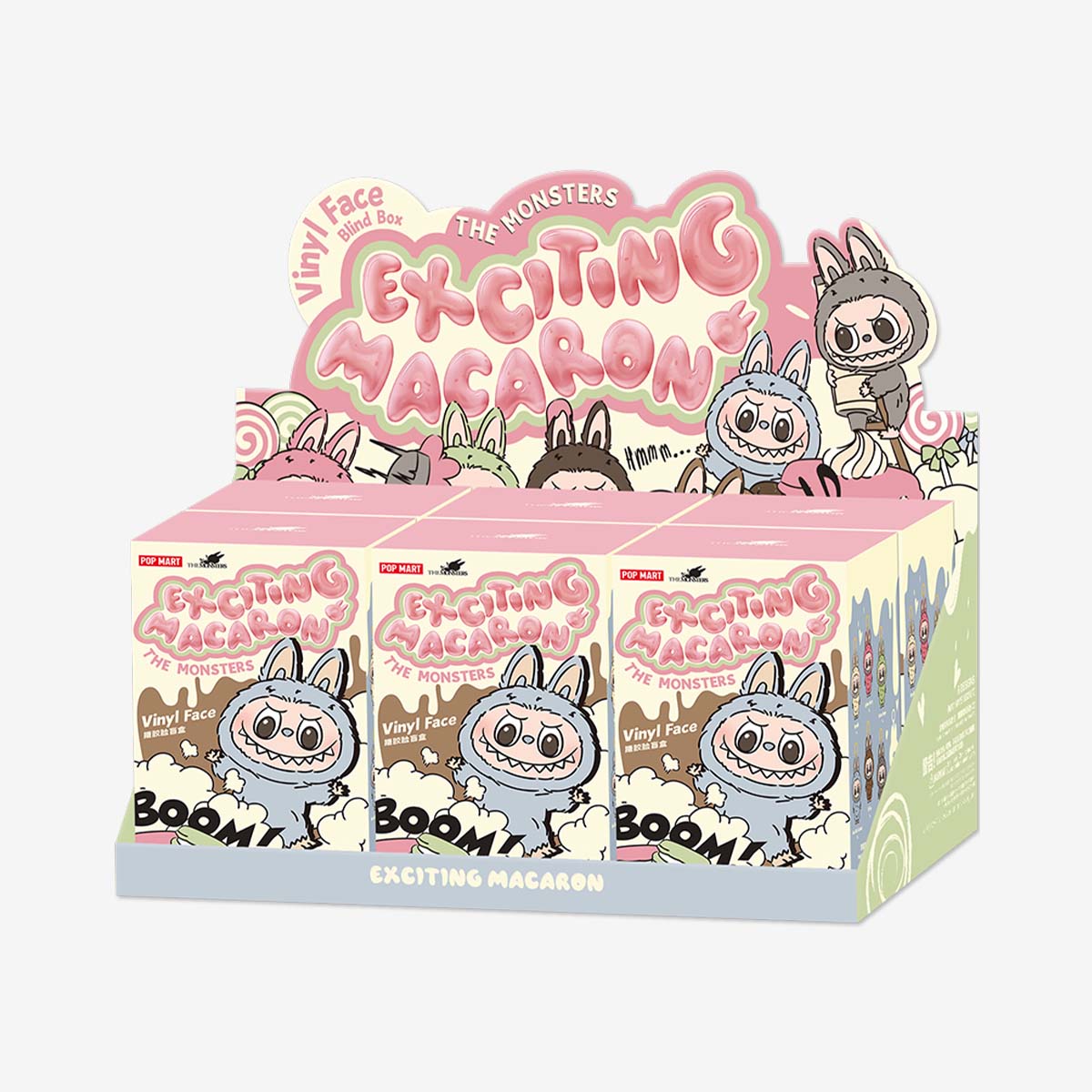 Pop Mart: The Monsters Tasty Macarons Labubu Vinyl Face Series Blind Box Plush