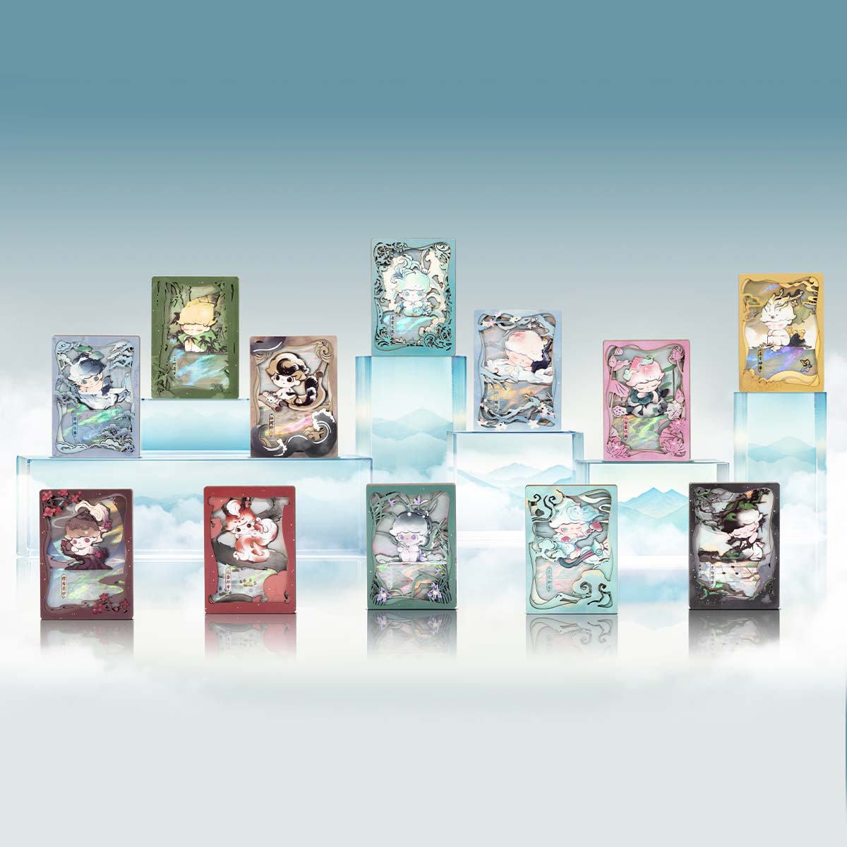 POP MART DIMOO Stories in the Cup Series Figures Art Collection Cards