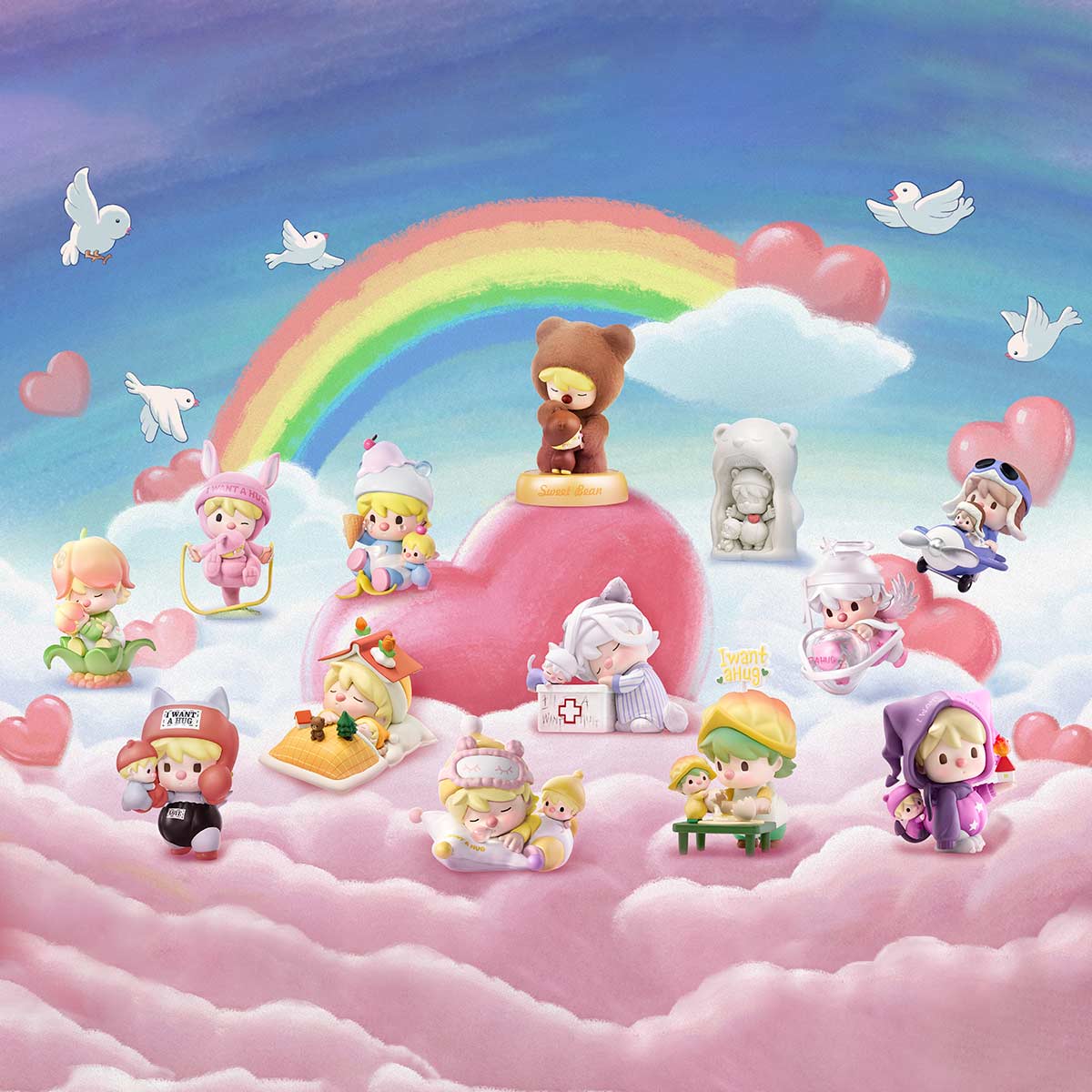 【NEW】POP MART Sweet Bean I Want a Hug Series Figures