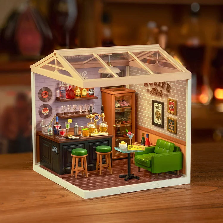 Rolife Leisurely Cheers Bar DIY Plastic Miniature House