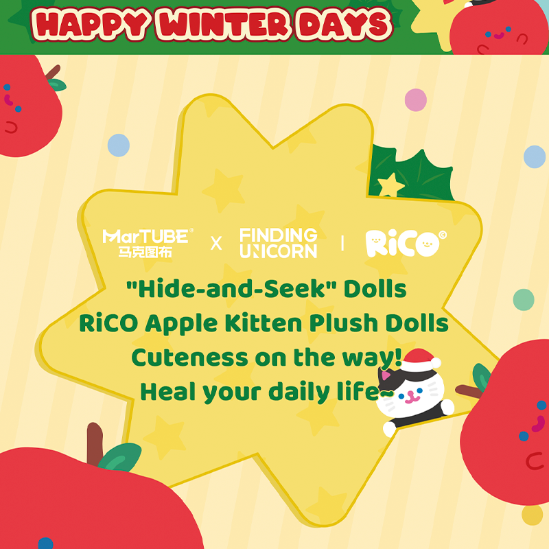 F.UN RiCO X MarTUBE®︎ Christmas Apple Kitten Plush Doll