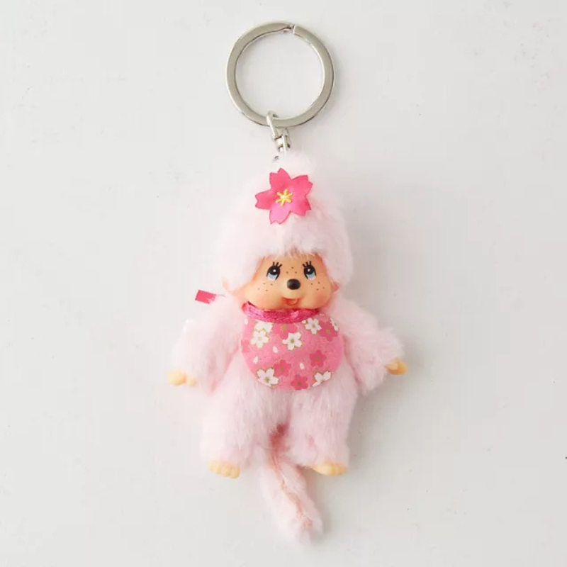 Monchhichi Cherry Blossom Keychain