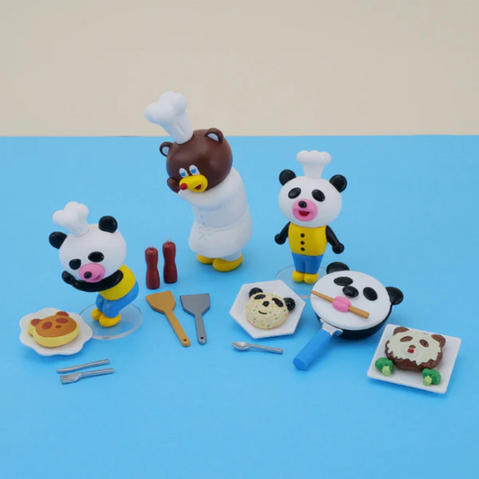 Kenelephant Panda Spoon and Frying Panda Figure Collection