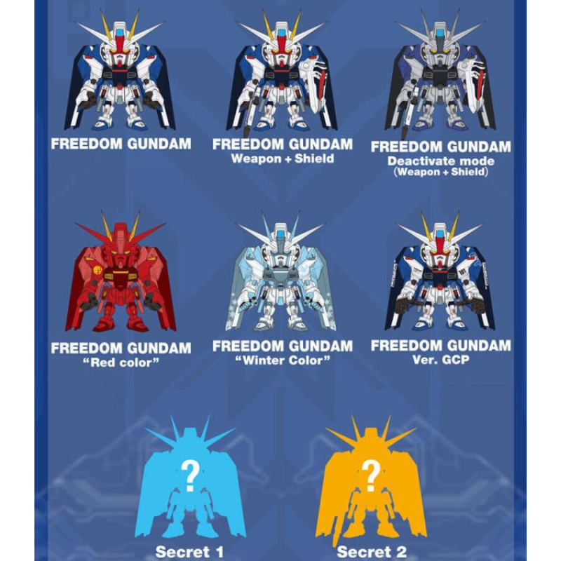 【NEW】TOPTOY Bandai Namco QMSV Mini Freedom Gundam Series Blind Box