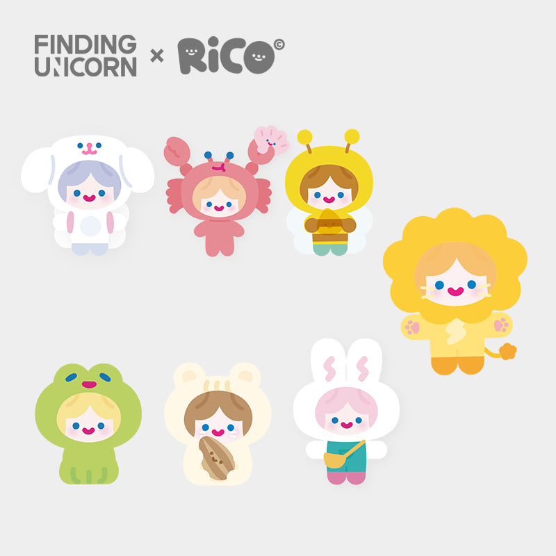 【New】FINDING UNICORN CELL RiCO Happy Fluffy Series Plush Blind Box