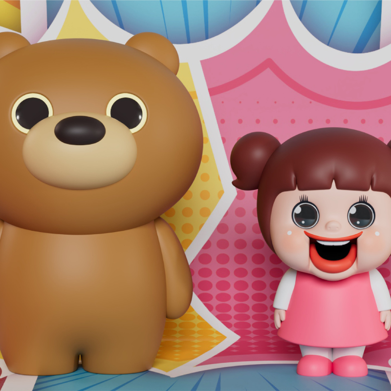 【NEW】Soap Studio Chi-chan and Kuma Figure Set