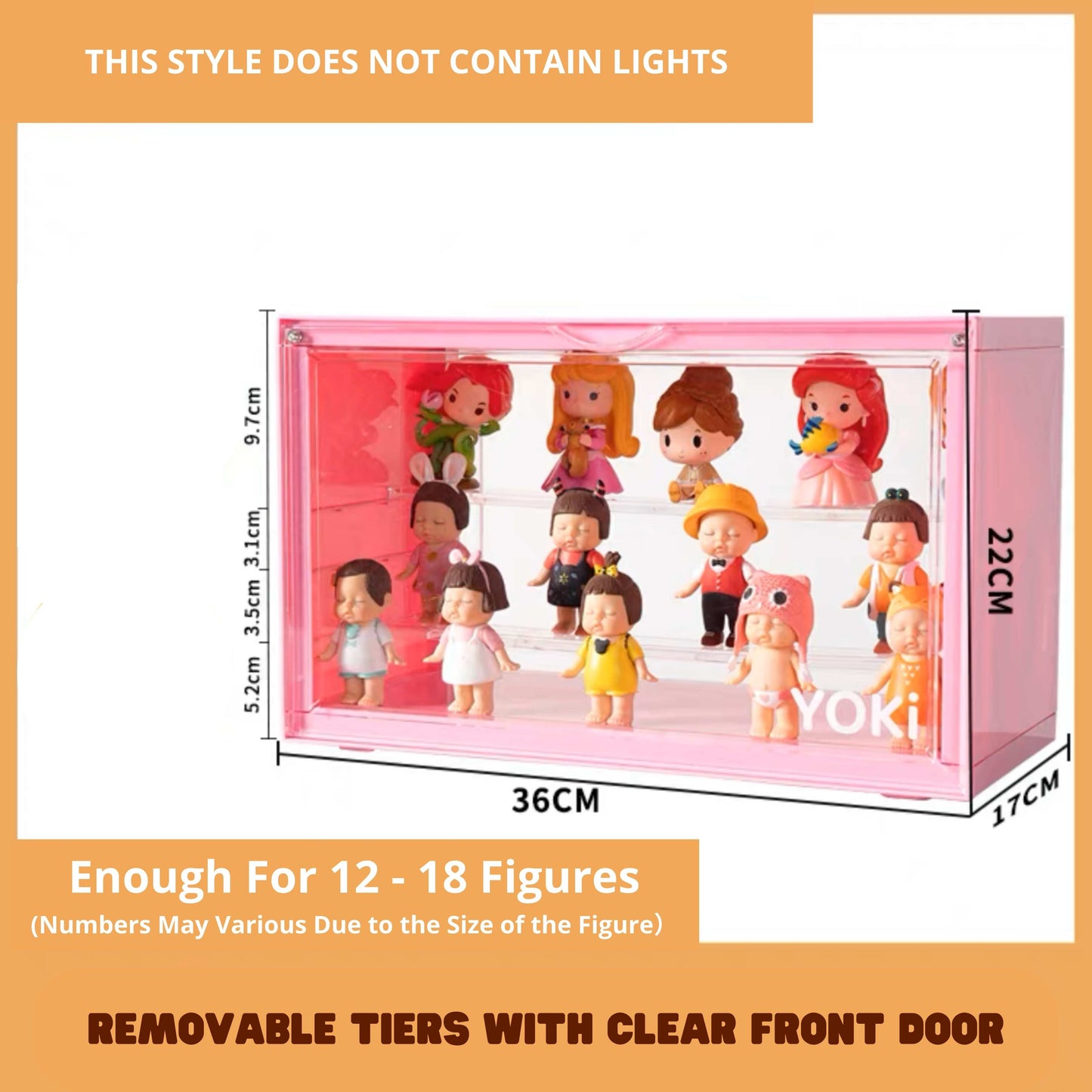 Yoki Display Box: Transparent Back (No Light)