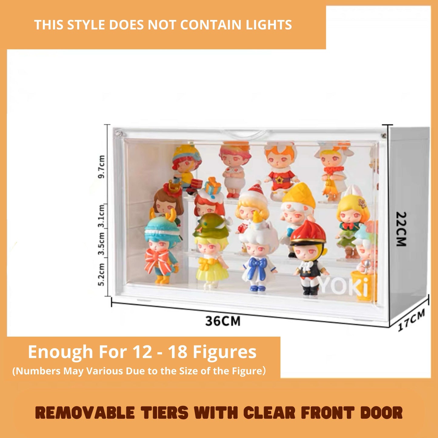Yoki Display Box: Transparent Back (No Light)