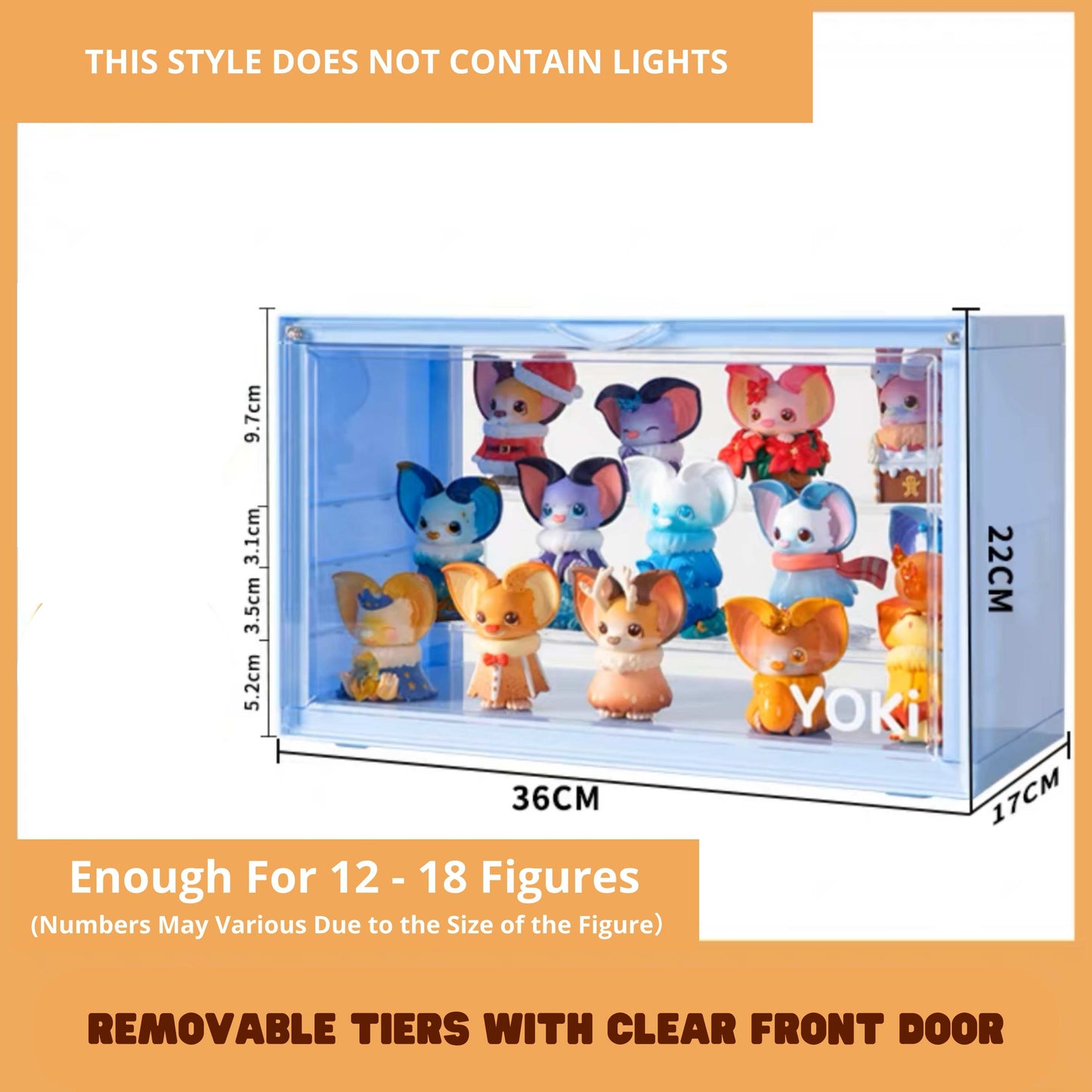 Yoki Display Box: Transparent Back (No Light)