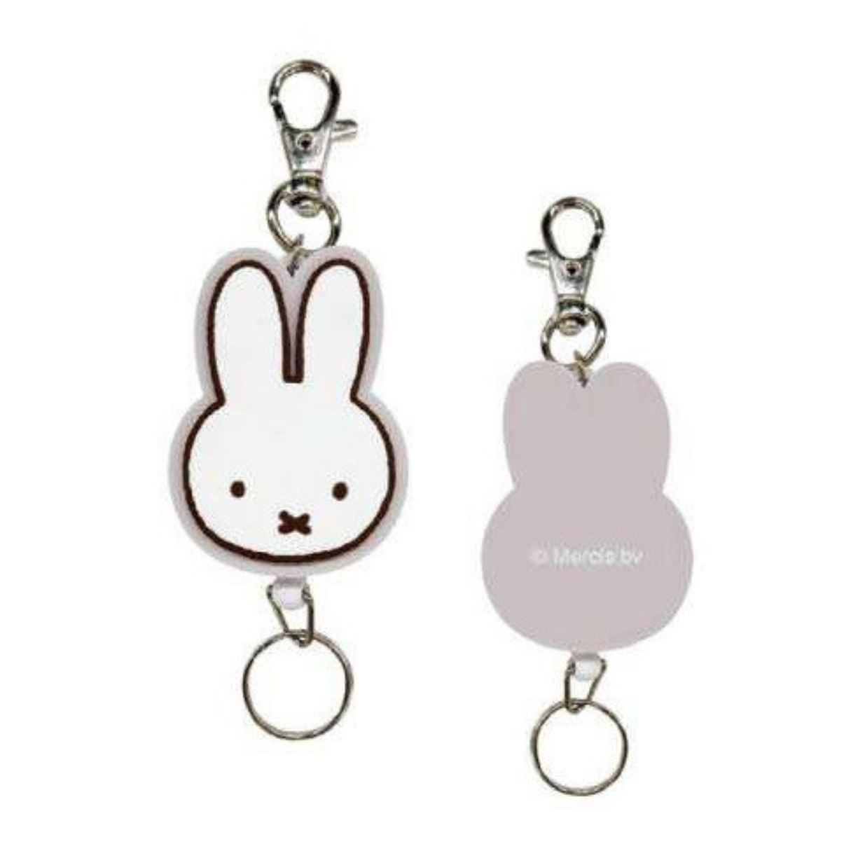 Miffy Face Rubber Reel Keychain