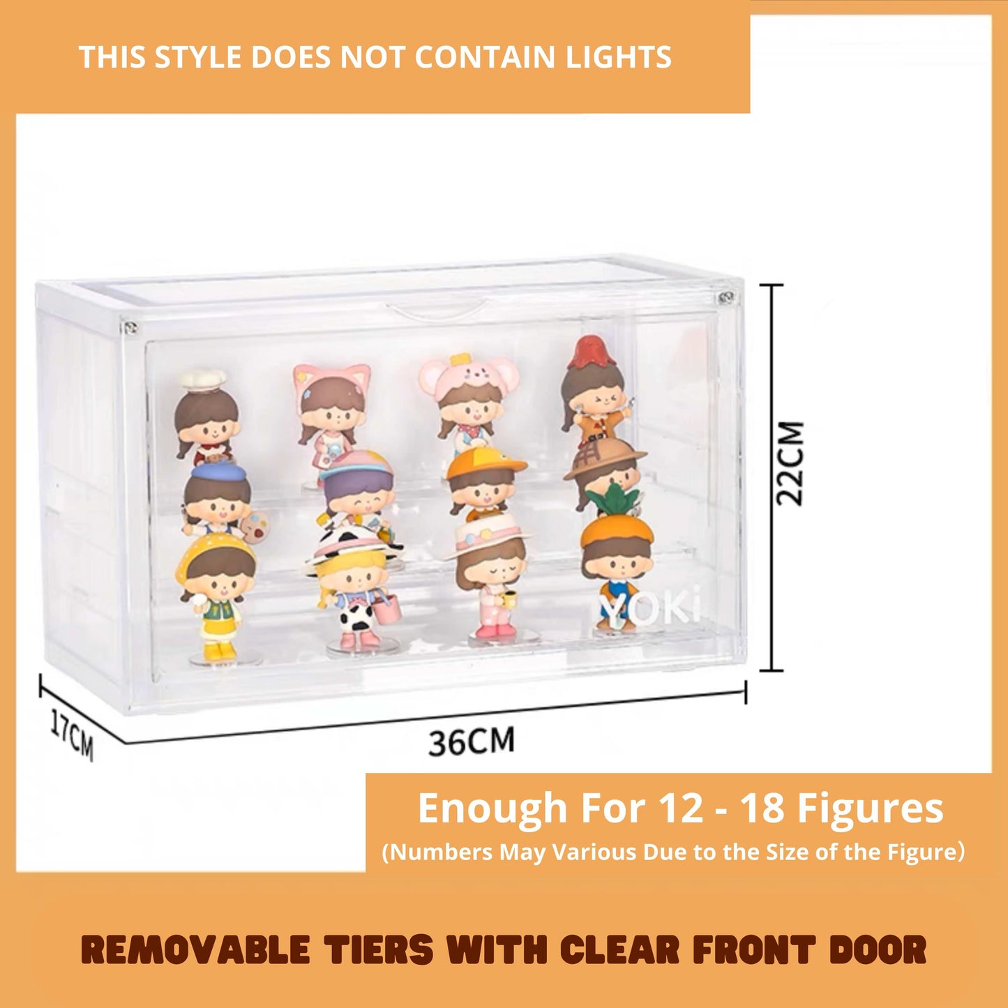 Yoki Display Box: Transparent Back (No Light)