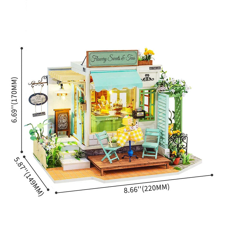 Rolife: Flowery Sweets & Teas Miniature Dollhouse Kit