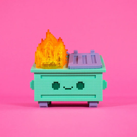 8-Bit Dumpster Fire Vinyl Figure