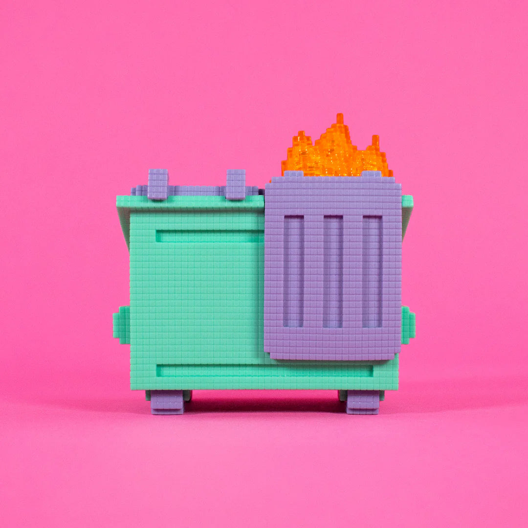 8-Bit Dumpster Fire Vinyl Figure