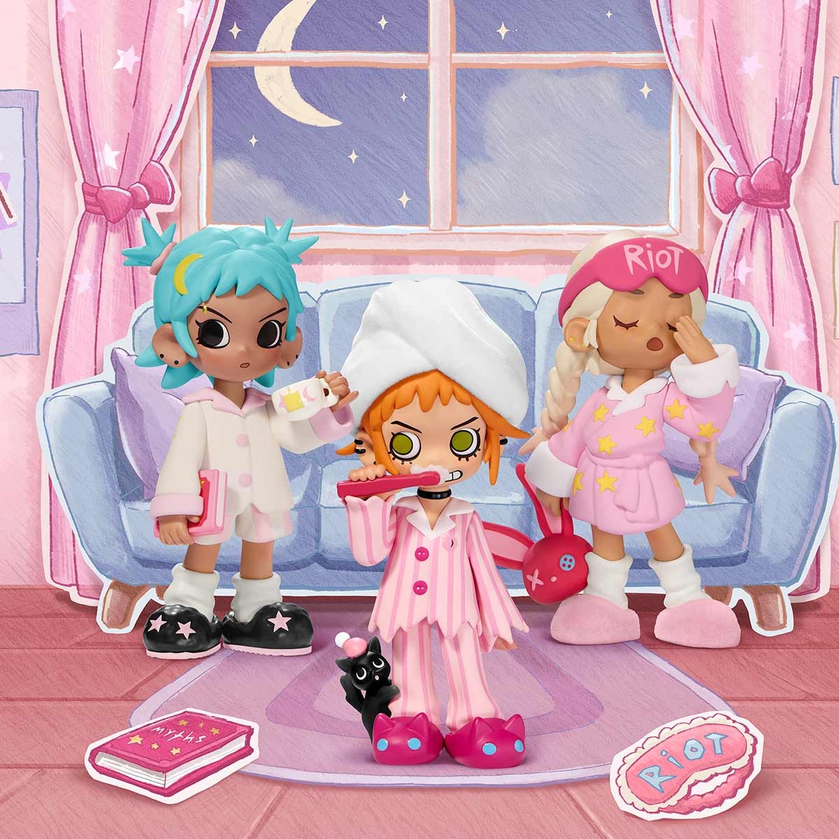 POP MART Lil Peach Riot Sleepover Series Figures