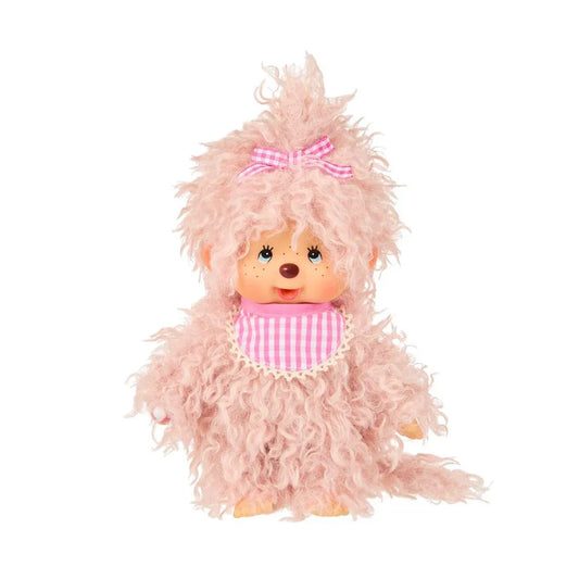 Monchhichi Girl - Fluffy Pink Beige Plush