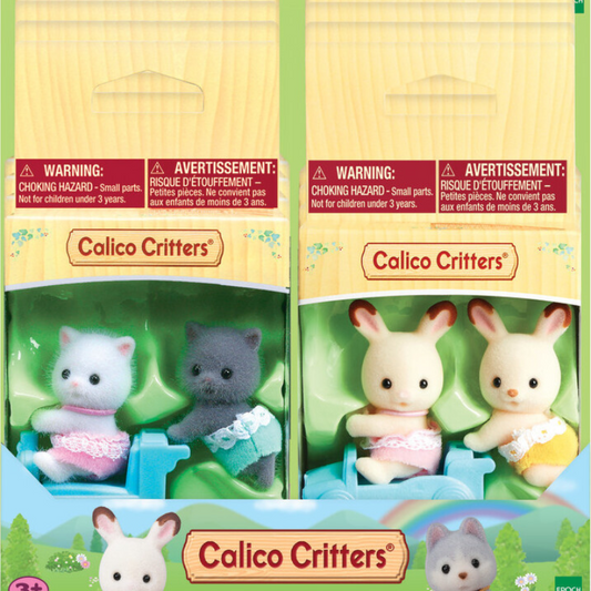 Calico Critters Twins Assortment (Cat, Husky & Rabbit)
