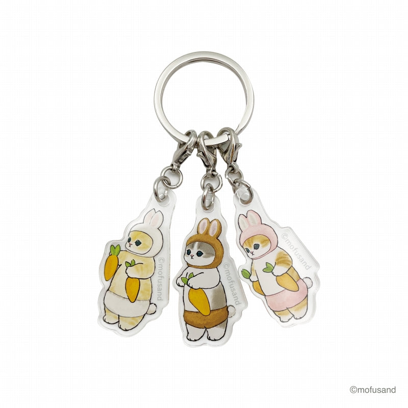 Mofusand: Acrylic 3 Rabbit Keychain