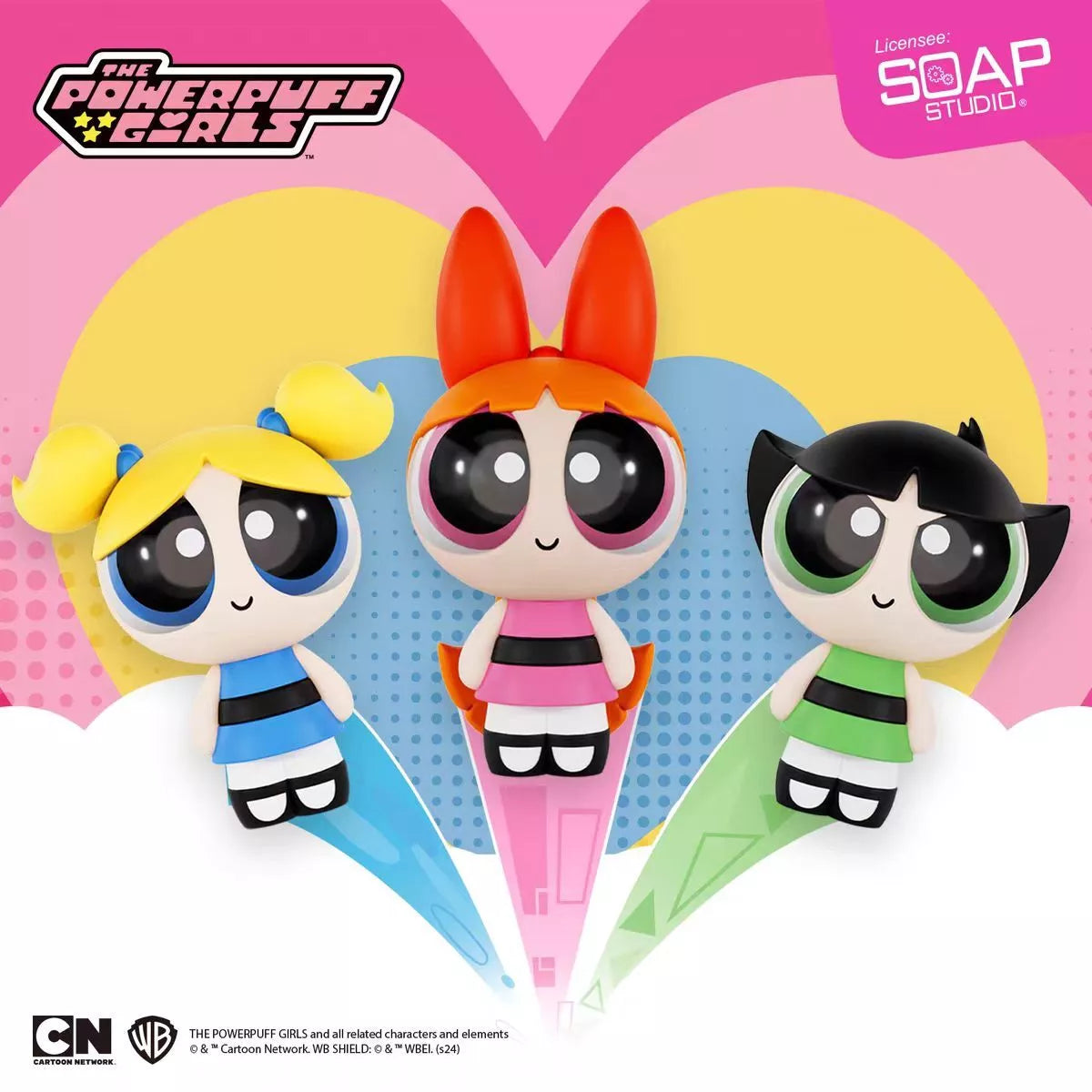 【NEW】Soap Studio The Powerpuff Girls Blop Blop Series Figure Set