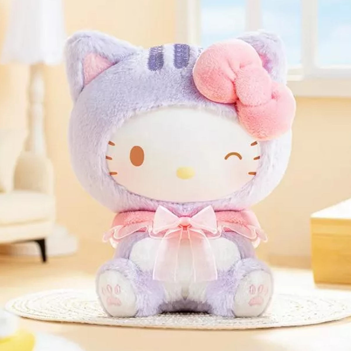 Sanrio Play With Kittens Vinyl Face Plush Keychain Blind Box