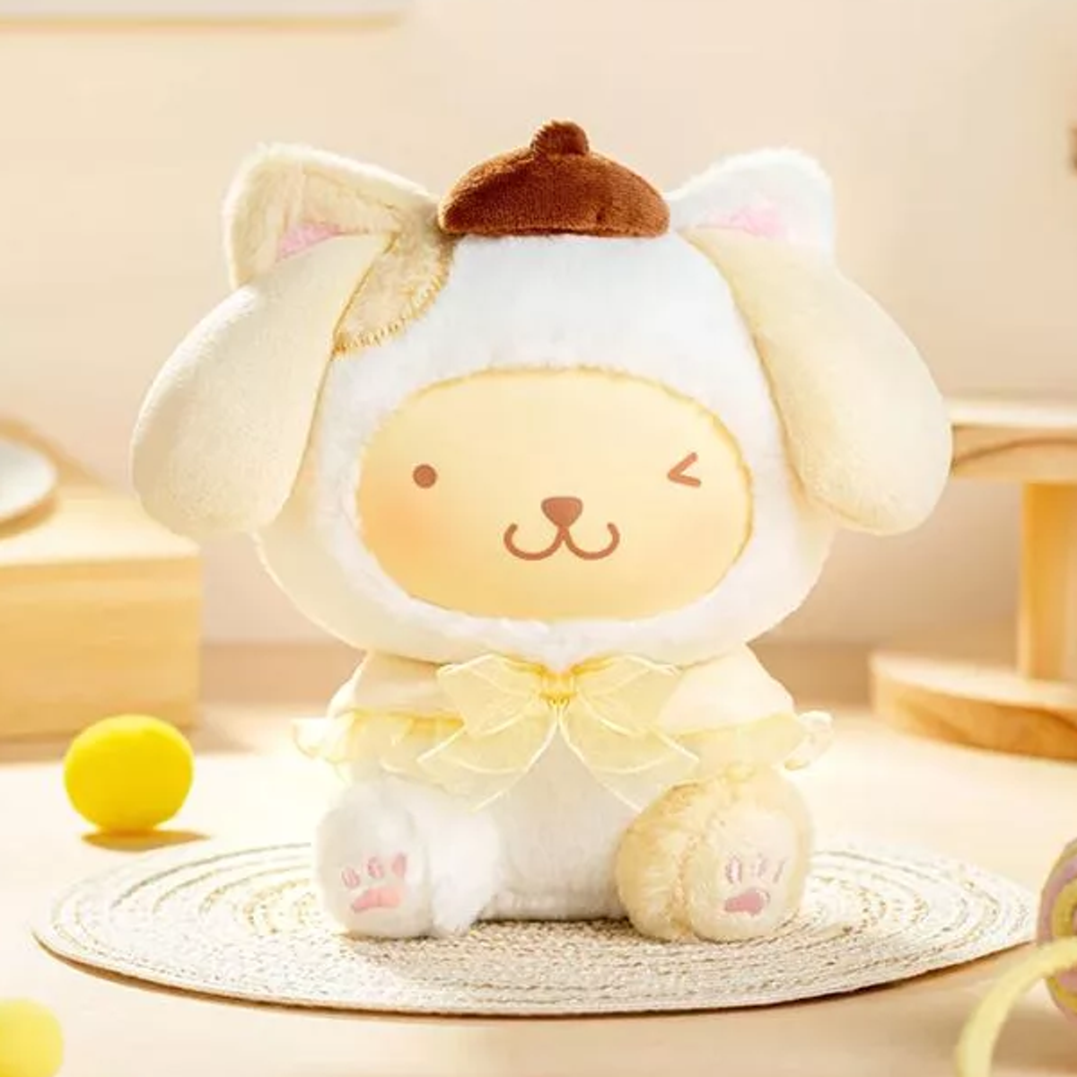Sanrio Play With Kittens Vinyl Face Plush Keychain Blind Box