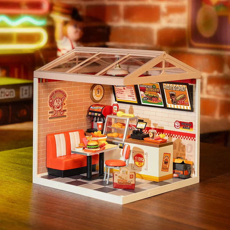 Rolife Yum Yum Burgers DIY Plastic Miniature House