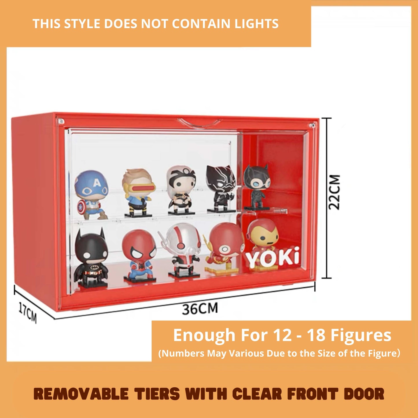 Yoki Display Box: Transparent Back (No Light)
