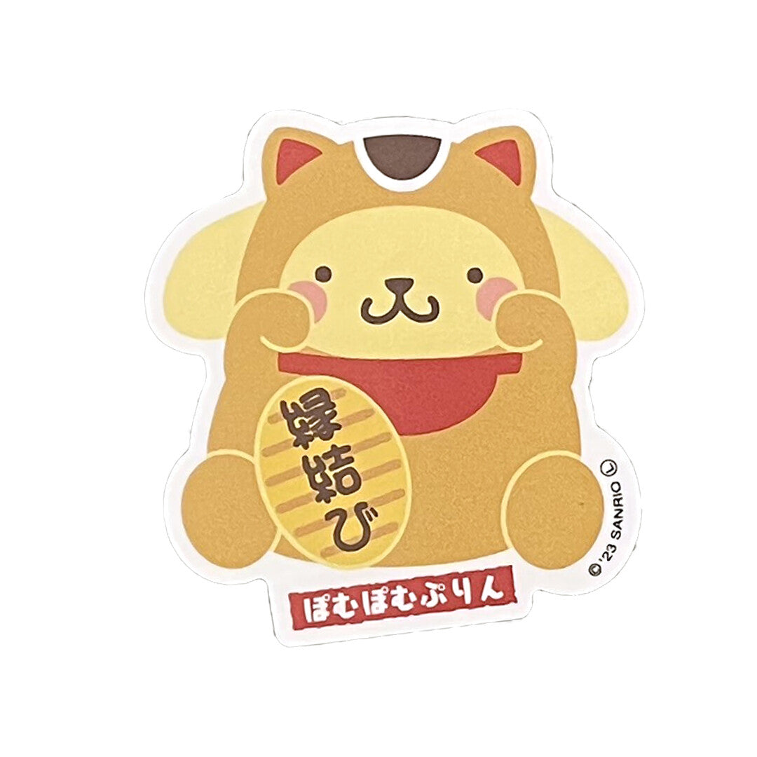Sanrio Character Daruma Beckoning Stickers (Small)