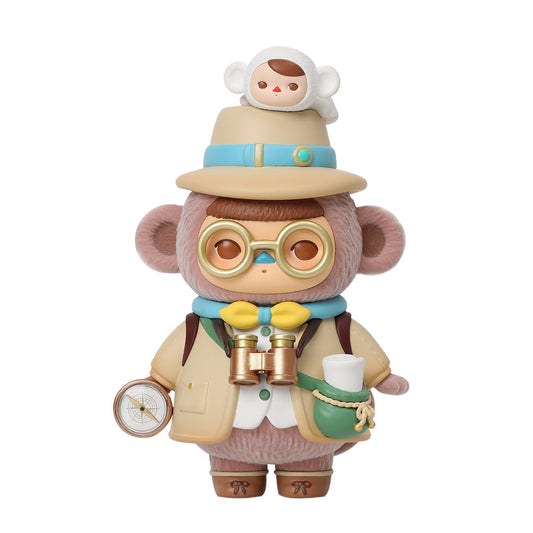 【New】Pop Mart Pucky Planet Explorer - Little Monkey Archeologist Blister Pack Figure