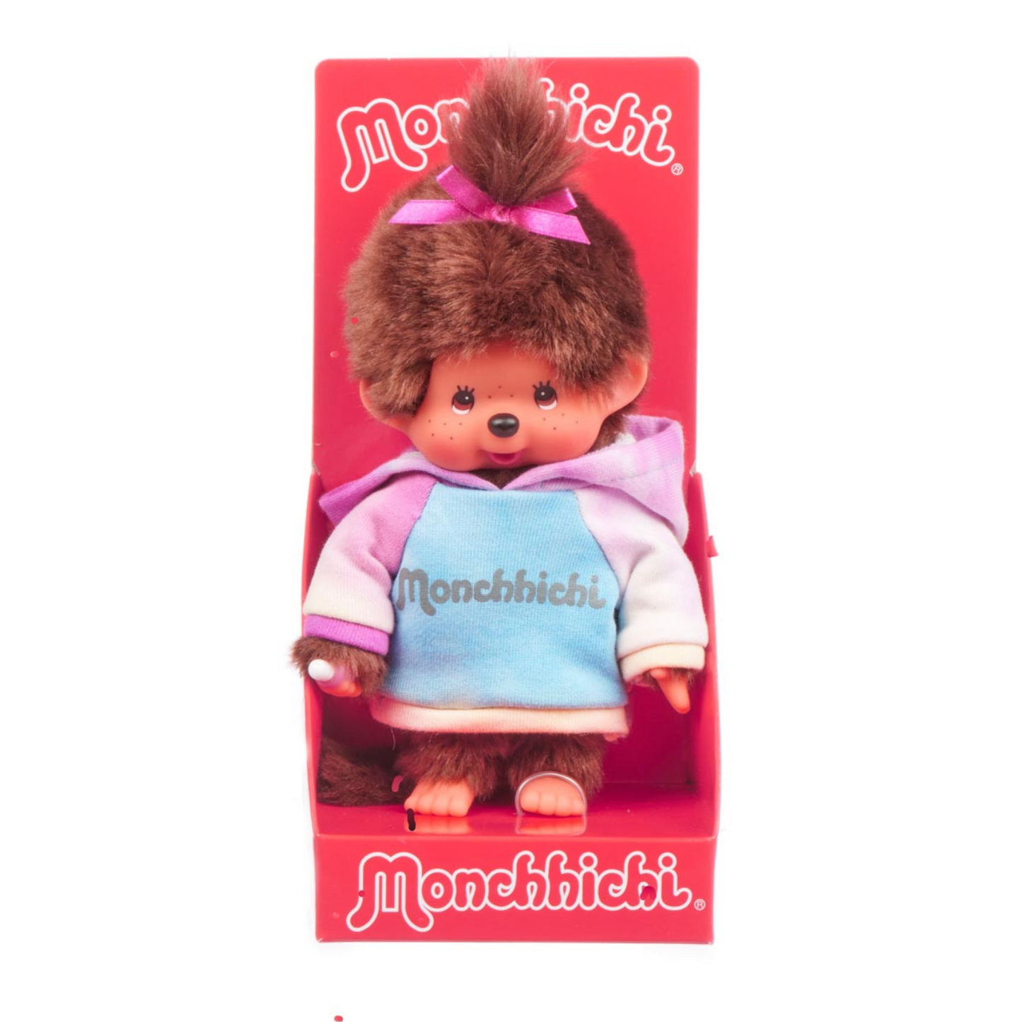 Monchhichi Classic Plush Toy - Tie-Dye Hoodie Girl