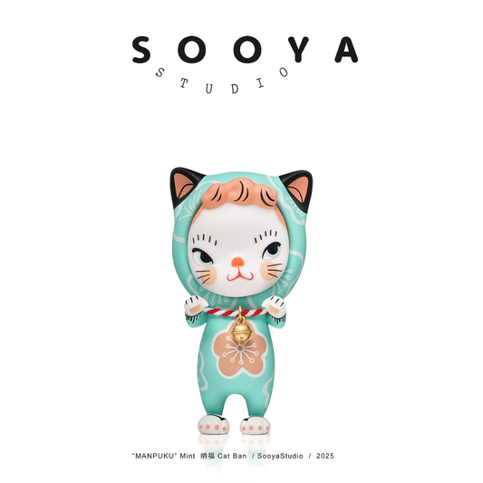 【Mini】Sooya Studio Limited "Manpuku" Mint Cat Ban