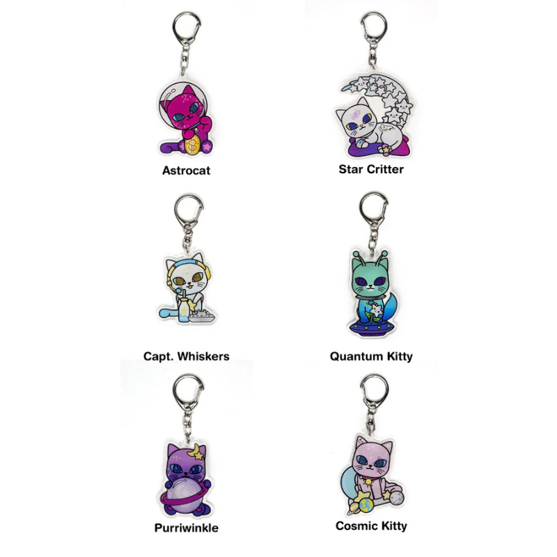 Tokidoki Galactic Cats Acrylic Keychain Blind Box