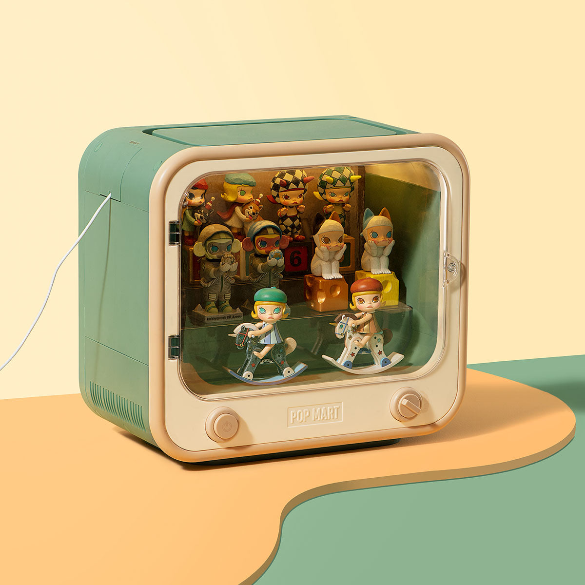 【Limited】MOLLY Anniversary Statues Classical Retro Series-TV Set Luminous Display Container