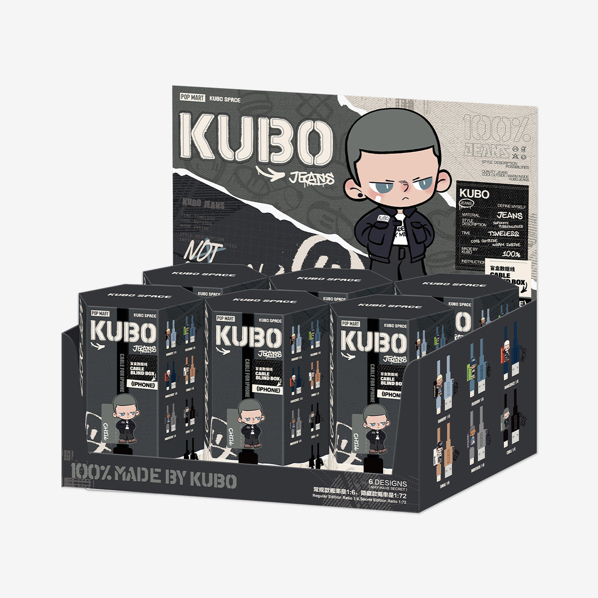 【NEW】POP MART KUBO JEANS SERIES-Cable Blind Box (iPhone)