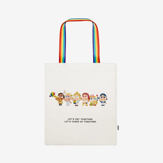 【NEW】POP MART CRYBABY CHEER UP, BABY! SERIES-Canvas Bag (White Ver.)