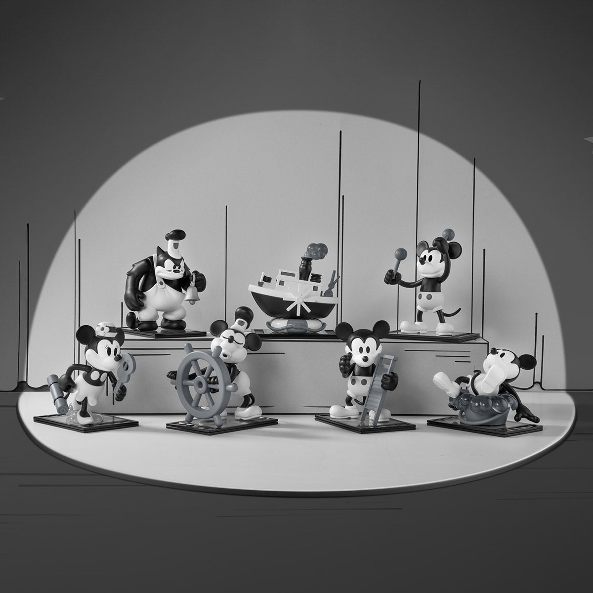 【NEW】POP MART Disney Steamboat Willie Series Figures