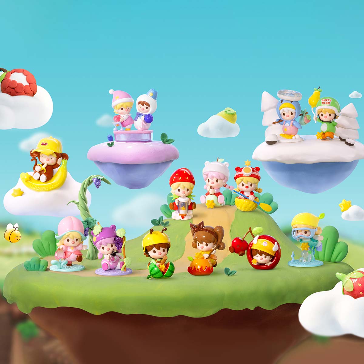 【NEW】POP MART Sweet Bean Fruit World Adventure Series Figures