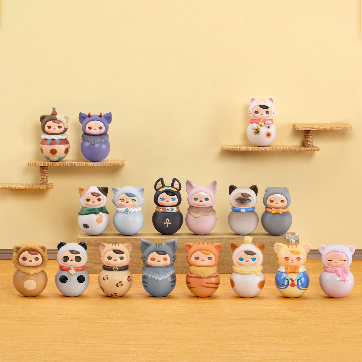 【NEW】POP MART PUCKY Roly-Poly Kitty Series Figures