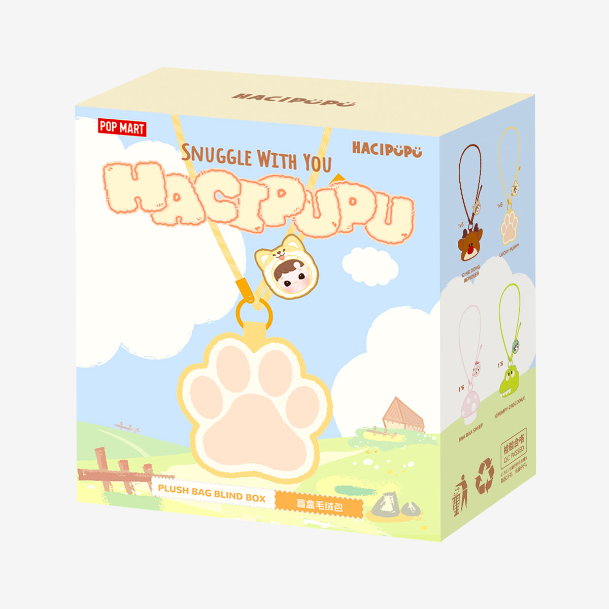 【NEW】POP MART HACIPUPU Snuggle With You Series-Plush Bag Blind Box