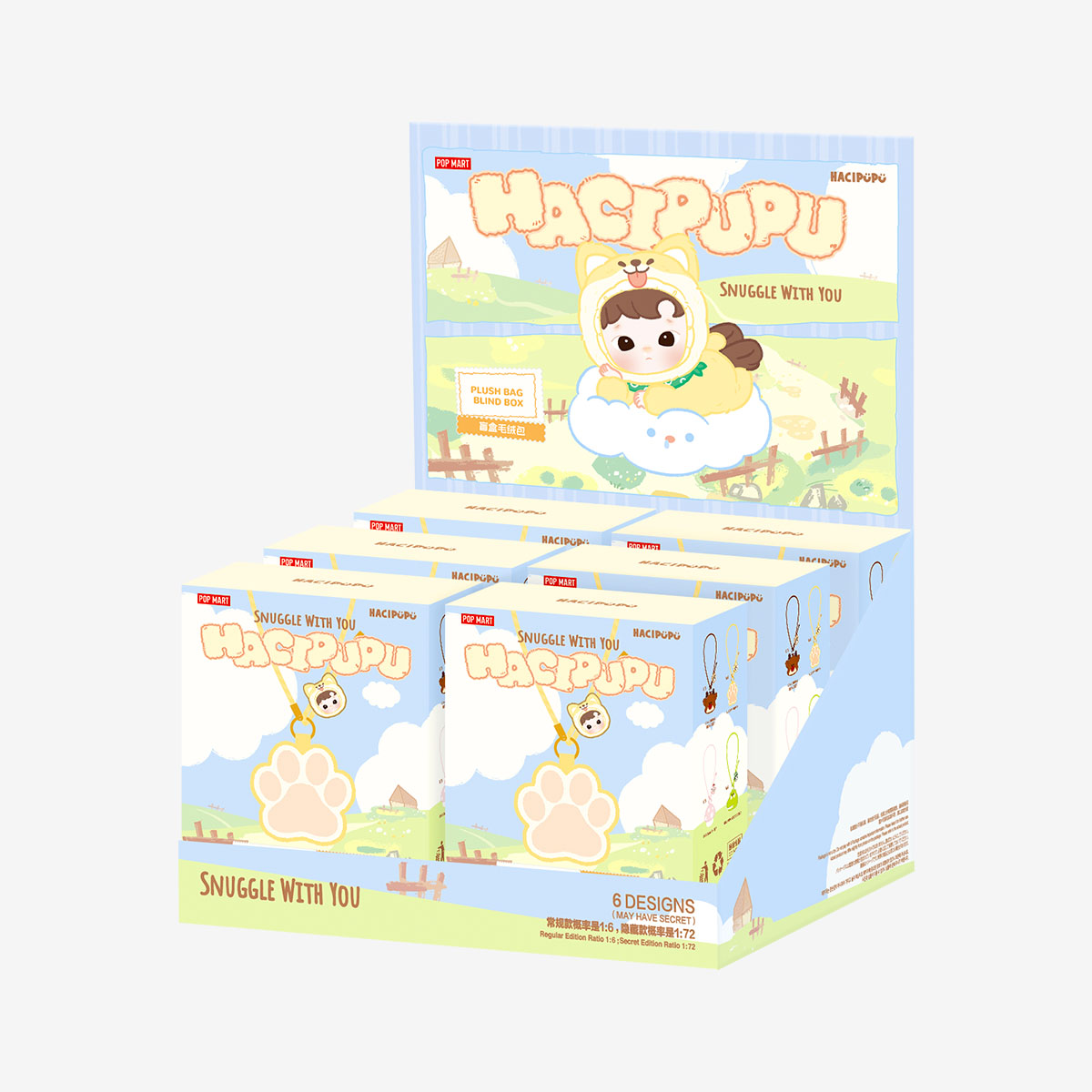 【NEW】POP MART HACIPUPU Snuggle With You Series-Plush Bag Blind Box