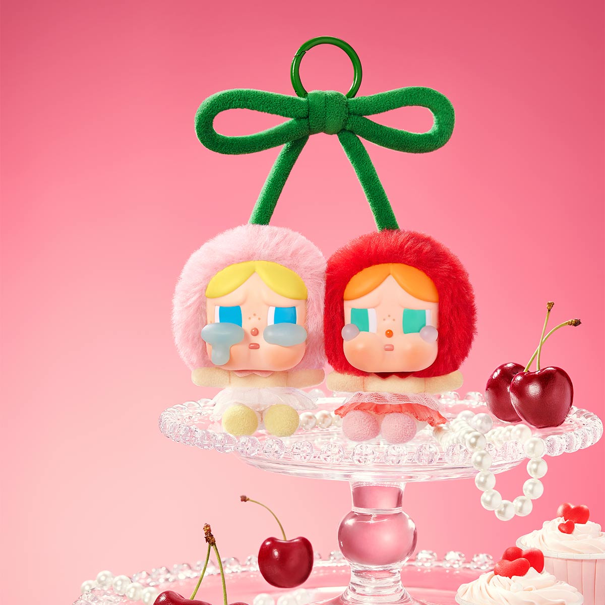 【NEW】Pop Mart CRYBABY Crying For Love Series-Vinyl Plush Hanging Card (Love You Cherry Much)
