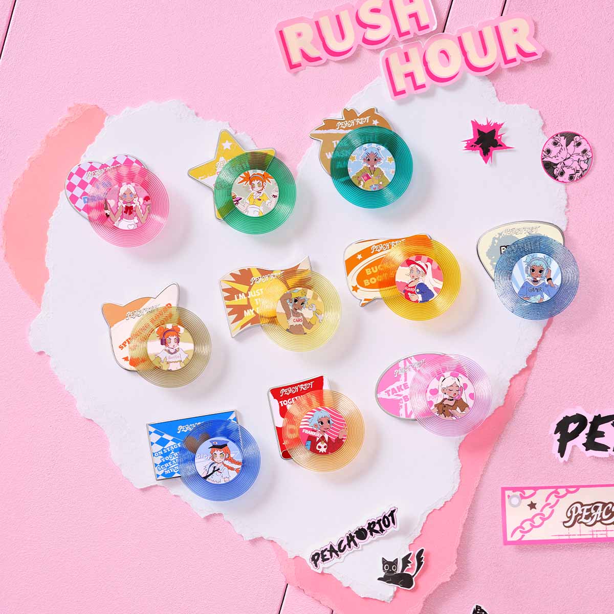 【NEW】POP MART Peach Riot Rush Hour Series-Fridge Magnet Blind Box