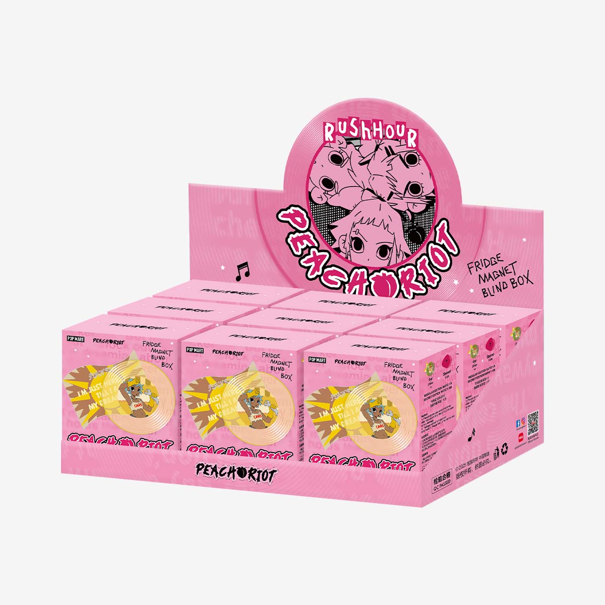 【NEW】POP MART Peach Riot Rush Hour Series-Fridge Magnet Blind Box