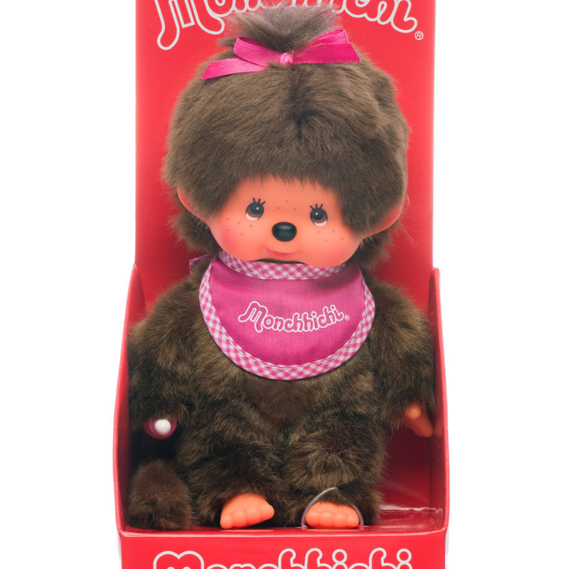 Monchhichi Classic Plush Toy Pink Girl