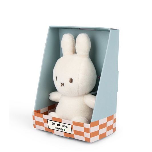 Miffy Bon Ton Lucky Sitting Gift Box 4" Cream Plush