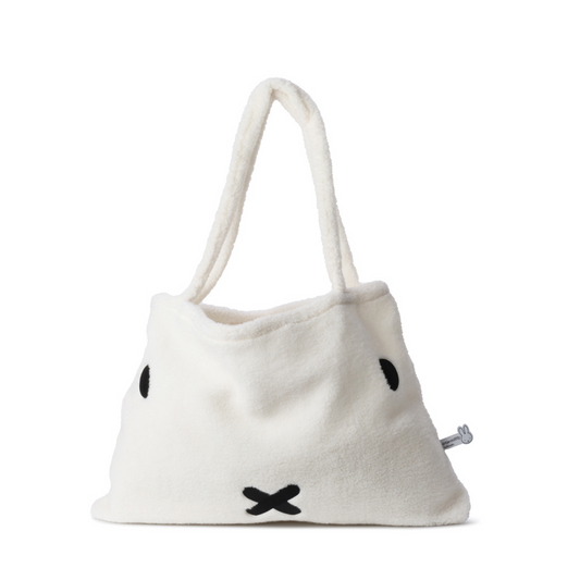 Miffy Bon Ton Plush Shopping Bag 100% Recycled White Teddy 24"