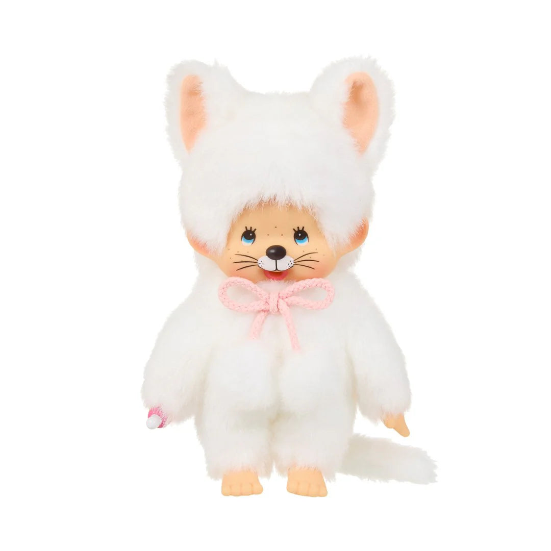 Monchhichi Girl White Cat Plush